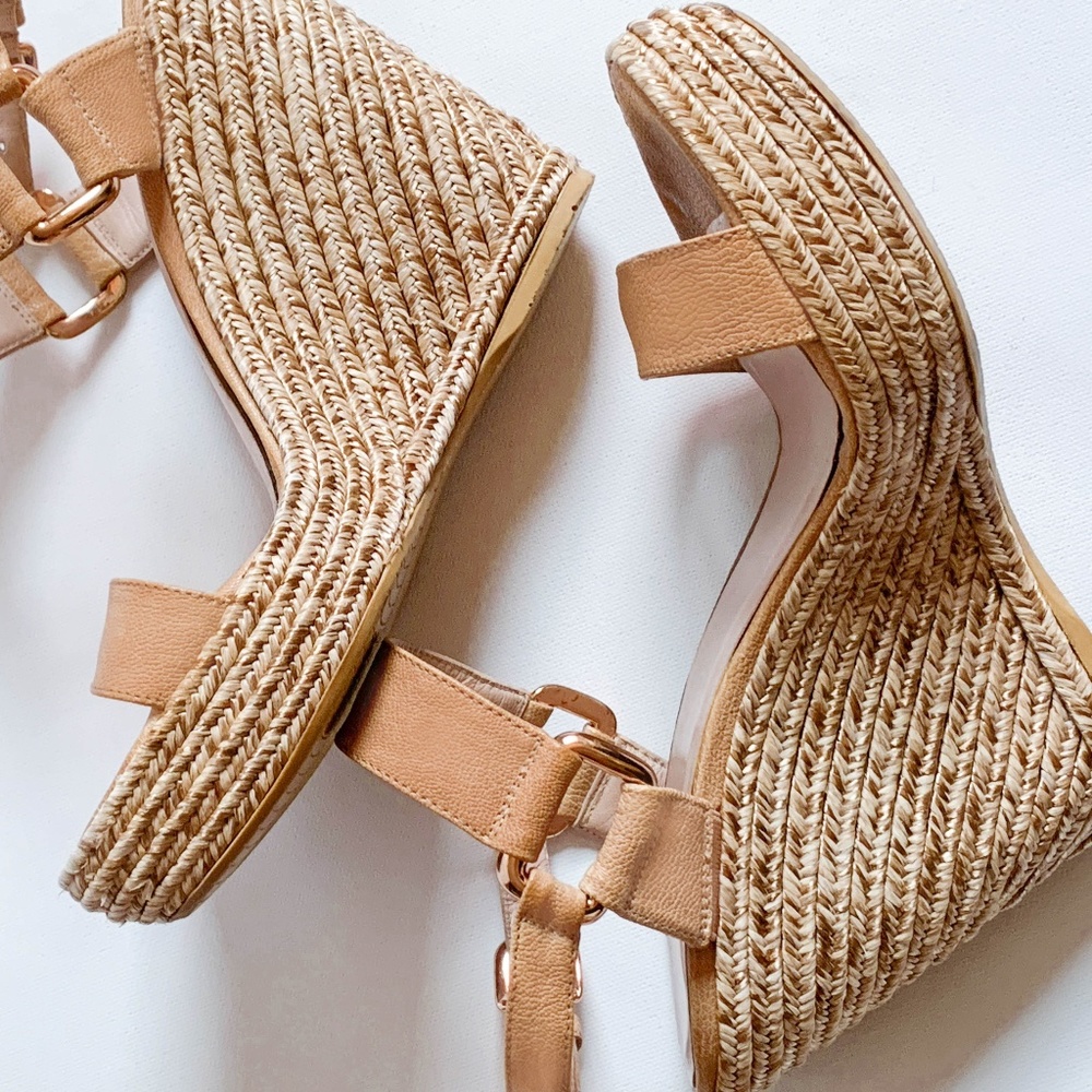 Stuart Weitzman Espadrille Wedges Sandals NOSTEPCHAIN 6M